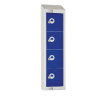Personal Effects Lockers 4 Door (Blue) Camlock/Sloping Top (Direct)