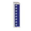 Personal Effects Lockers 8 Door (Blue) Camlock/Sloping Top (Direct)