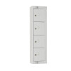 Personal Effects Lockers 4 door (Grey) Camlock Flat Top (Direct)