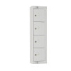 Personal Effects Lockers 4 door (Grey) Camlock Flat Top (Direct)