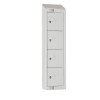 Personal Effects Lockers 4 Door (Grey) Camlock/Sloping Top (Direct)
