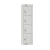 Personal Effects Lockers 4 door (Grey) Padlock Flat Top (Direct)
