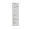 Personal Effects Lockers 8 door (Grey) Camlock Flat Top (Direct)
