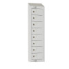 Personal Effects Lockers 8 Door (Grey) Camlock/Sloping Top (Direct)