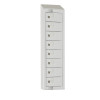 Personal Effects Lockers 8 Door (Grey) Camlock/Sloping Top (Direct)