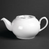 Royal Porcelain Classic Oriental Teapot with lid White - 35oz 1Ltr.