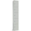 300mm Deep Locker 5 Door (Coin Return) Mid Grey (Direct)
