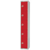 300mm Deep Locker 5 Door Combi Lock) Red (Direct)