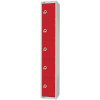 300mm Deep Locker 5 Door (Electronic Lock) Red (Direct)