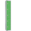 300mm Deep Locker 5 Door (Electronic Lock) Green with Sloping Top (Direct)