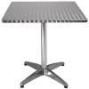 Bolero Square Pedestal Bistro Table St/St Top - 700mm