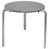 Bolero Round Stacking Bistro Table St/St Top - 700mm dia
