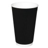 Fiesta Hot Cups Ripple Wall Black - 455ml (16oz) (Box 500)
