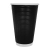 Fiesta Hot Cups Ripple Wall Black - 455ml (16oz) (Box 500)