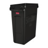 Rubbermaid Slim Jim Container with Venting Channels Black - 60Ltr