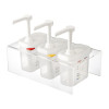 Araven Set of 3 Sauce Dispensers GN 1/9 Transparent 1.5Ltr