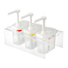 Araven Set of 3 Sauce Dispensers GN 1/9 Transparent 1.5Ltr