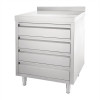 Vogue 4 Drawer Workstation St/St - 700x600x900mm