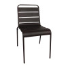 Bolero Slatted Steel Sidechair Black (Pack 4)