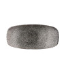 Churchill Raku Quartz Black Chefs Oblong Plate - 10.6x5" (Box 12) (Direct)
