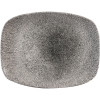 Churchill Raku Quartz Black Chefs Oblong Plate - 10.3x8" (Box 12) (Direct)