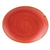Churchill Stonecast Berry Red Oval Coupe Plate - 7.75" 192mm (Box 12) (Direct)