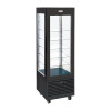 Vertical Display Freezer Fixed Glass Shelves Black Finish (Direct)