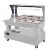 Refrigerated Single Side Salad Bar 4/1GN White Finish (Direct)