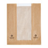 Fiesta Green Food Bag with Glassine Window - 3 1/2x10 1/2x8 1/2'' (Pack 1000)