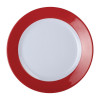 Kristallon Gala Melamine Plate Red Rim - 230mm 9" (Box 6)