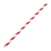 Fiesta Green Paper Straw Red & White Stripe - 6mm (Box 250)
