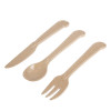 Reusable Rice Husk Cutlery Set - Knife Fork Spoon in Jute Bag