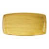 Stonecast Mustard X Squared Oblong Plate - 349mm 13.75" (Box 6) (Direct)