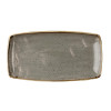 Churchill Stonecast Squared Oblong Plate Peppercorn Grey 13.75" (Box 6)(Direct)