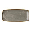 Churchill Stonecast Squared Oblong Plate Peppercorn Grey 11.75" (Box 12)(Direct)