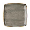 Churchill Stonecast Deep Square Plate Peppercorn Grey - 10.25" (Box 6) (Direct)