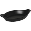 Olympia Porcelain Oval Eared Dish Matt Black - 37x204x118mm 1.5x8x4.5" (Box 6)