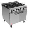 Falcon 6 Burner Dominator Plus Range Propane w/ castors