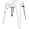 Bolero Bistro White Steel Low Stool (Pack 4)