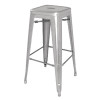 Bolero Galvanised Steel Bistro High Stool (Pack 4)