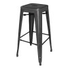 Bolero Bistro Steel High Stool Black (Pack 4)