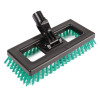 Deck scrubber with tough polypropylene base and stiff bristles - Green