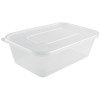 Microwave Plastic Container - 650ml with Lids (Box 250)