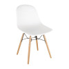 Bolero PP Moulded SideChair (White) with Spindle Legs (Pack 2)