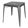 Bolero Bistro Gun Metal Grey Square Steel Table