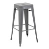 Bolero Bistro Steel High Stool Gun Metal Grey (Pack 4)