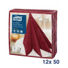 Lotus Linstyle Napkins Burgundy - 400x400mm (Box 600)