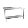 Holmes Wall Table(with upstand) S/S 304 Welded 1500(w)x900(h)x600mm(d)(Direct)
