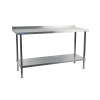 Holmes Wall Table(with upstand) S/S 304 Welded 1500(w)x900(h)x600mm(d)(Direct)