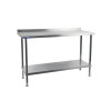 Holmes Wall Table(with upstand) S/S 304 Welded 600(w)x900(h)x650mm(d)(Direct)